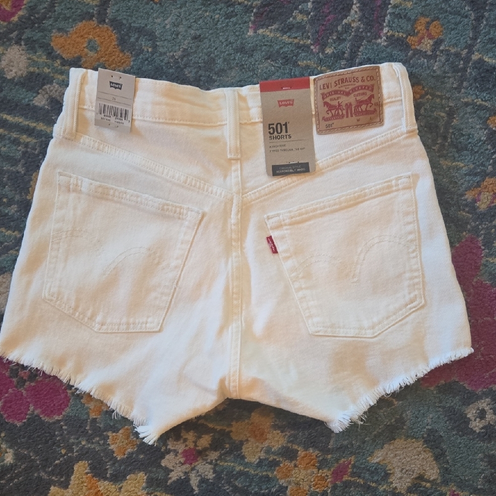 Levi's Women's White 501 Jean Shorts